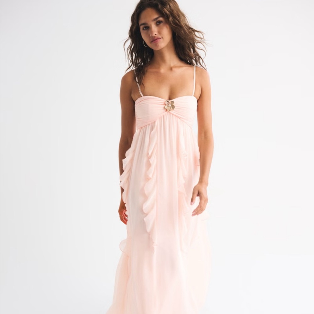 Abercrombie & Fitch Light Pink Maxi Dress